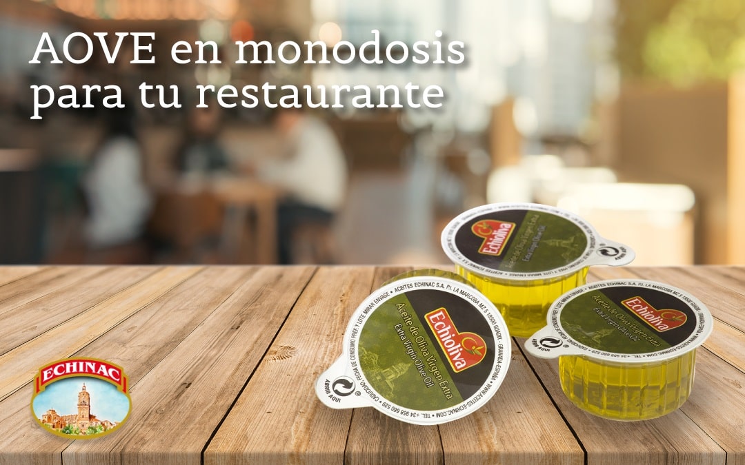 Monodosis de aceite de oliva para restaurantes y hostelería Echinac