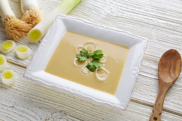 Receta de crema de puerros con pera
